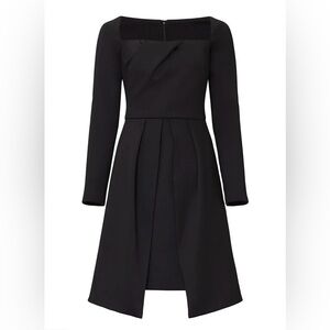 Black Halo | Lovelei Black Square Neck Long Sleeve LBD Formal Dress- Size 2